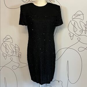JMD New York-Black Sequin Cocktail Dress size PL